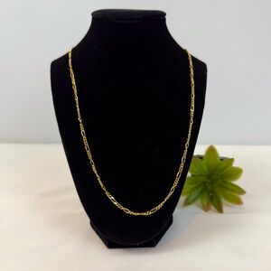 Monet Gold Tone Figaro Necklace